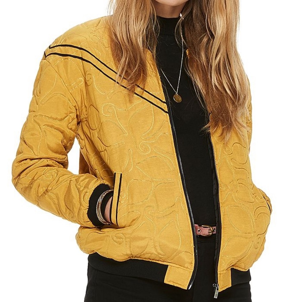 Scotch Soda Marigold Quilted/Stitched Bomber Jacket - Main Image
